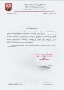 List referencyjny Urzędu Miasta Łańcuta