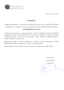 Referencje Legalizacja GC