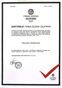 Certyfikat Firma Godna Zaufania