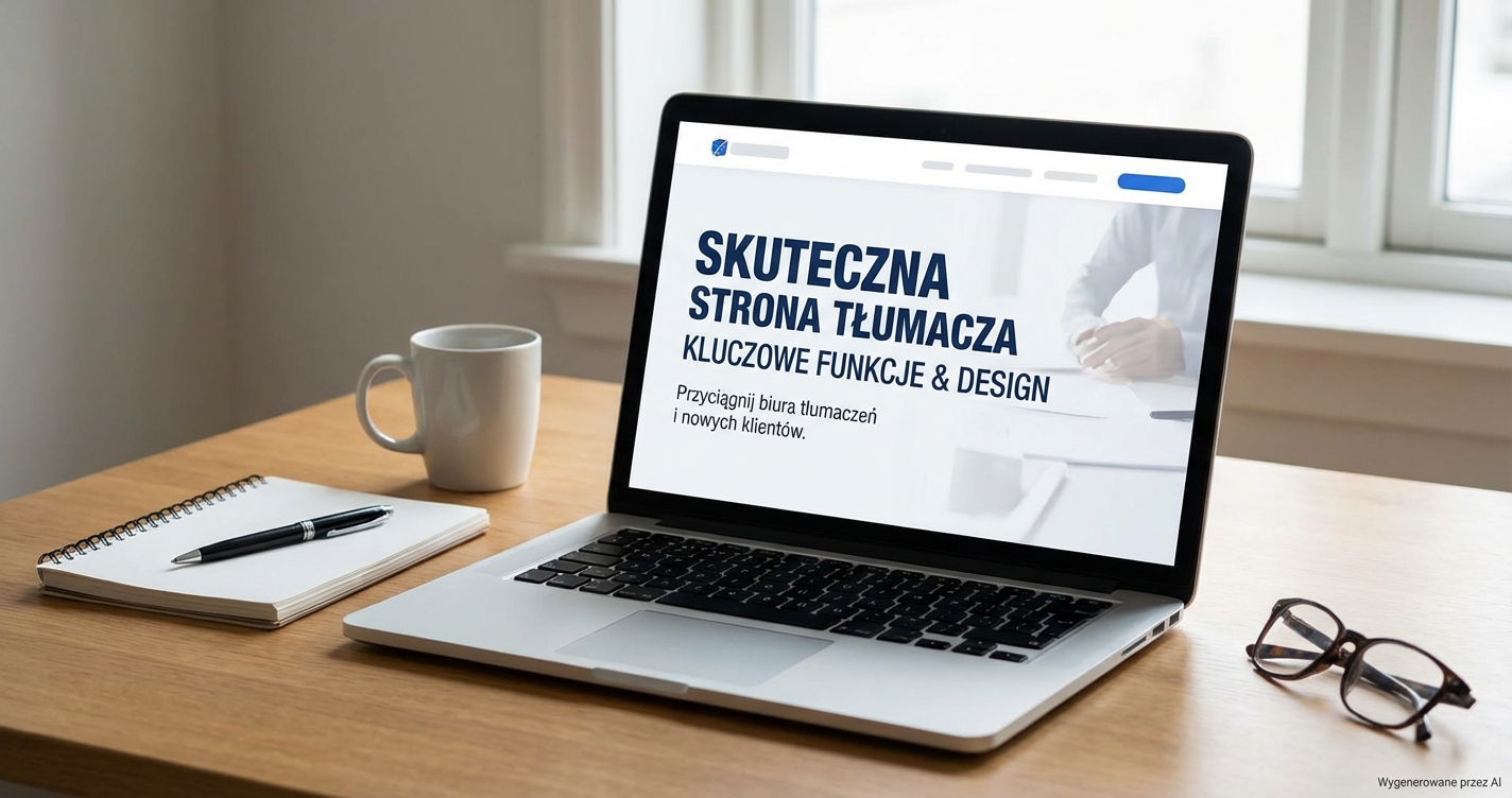 Jaka strona internetowa dla tłumacza? Kluczowe funkcje i design przyciągający klientów biur tłumaczeń.