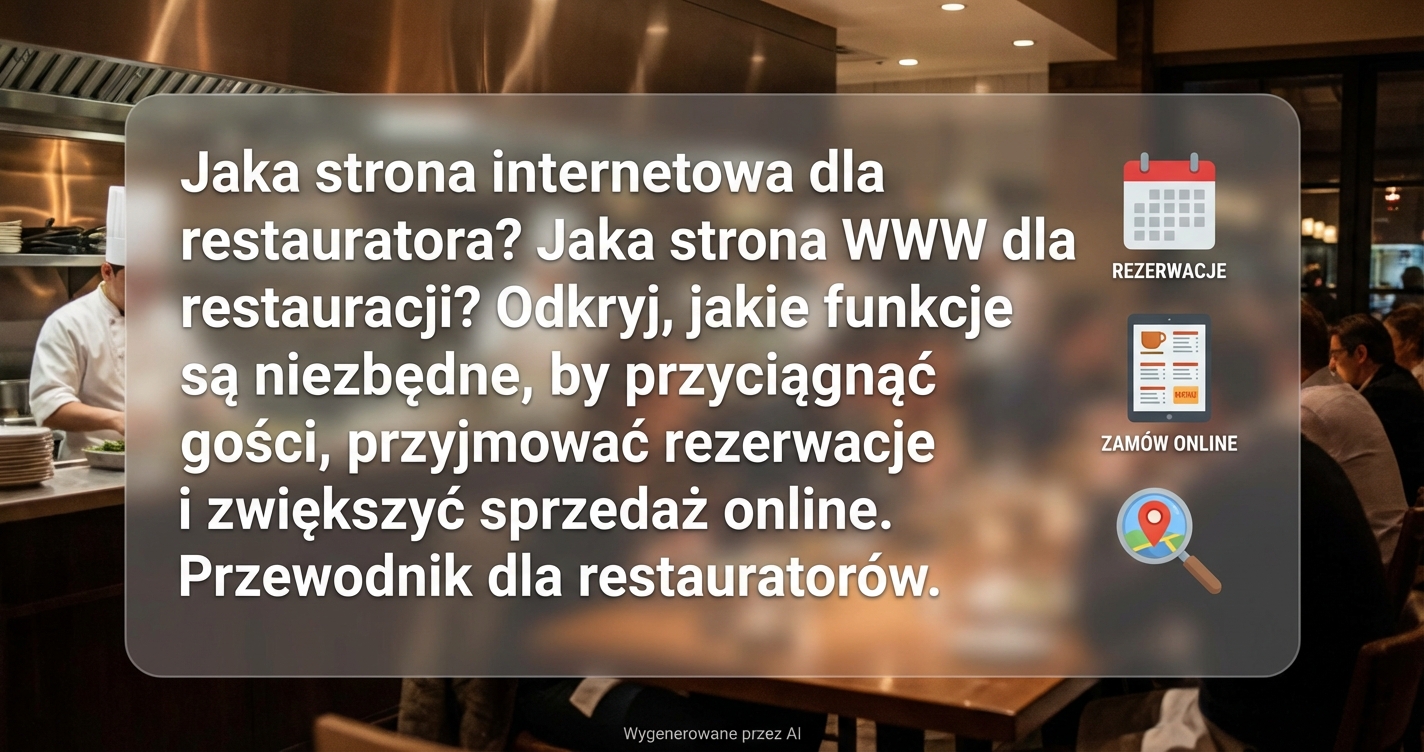 Jaka strona internetowa dla restauratora?