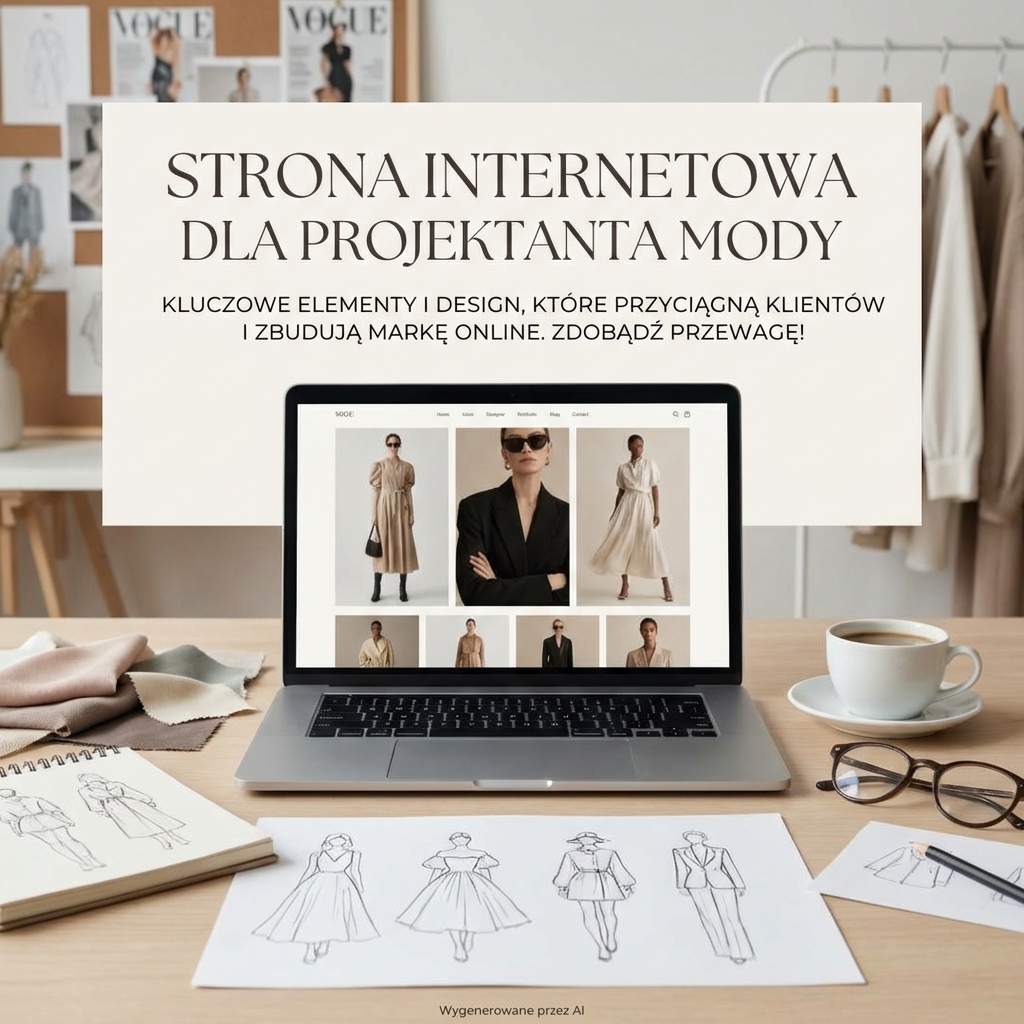 Jaka strona internetowa dla projektanta mody? Kluczowe elementy i design, które przyciągną klientów i zbudują markę online.