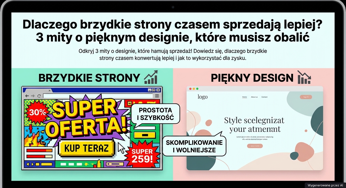 Dlaczego brzydkie strony czasem sprzedają lepiej? 3 mity o pięknym designie, które musisz obalić