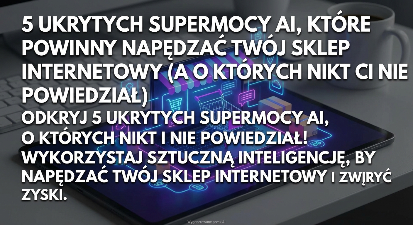 5 ukrytych supermocy AI, które powinny napędzać Twój sklep internetowy (a o których nikt Ci nie powiedział)