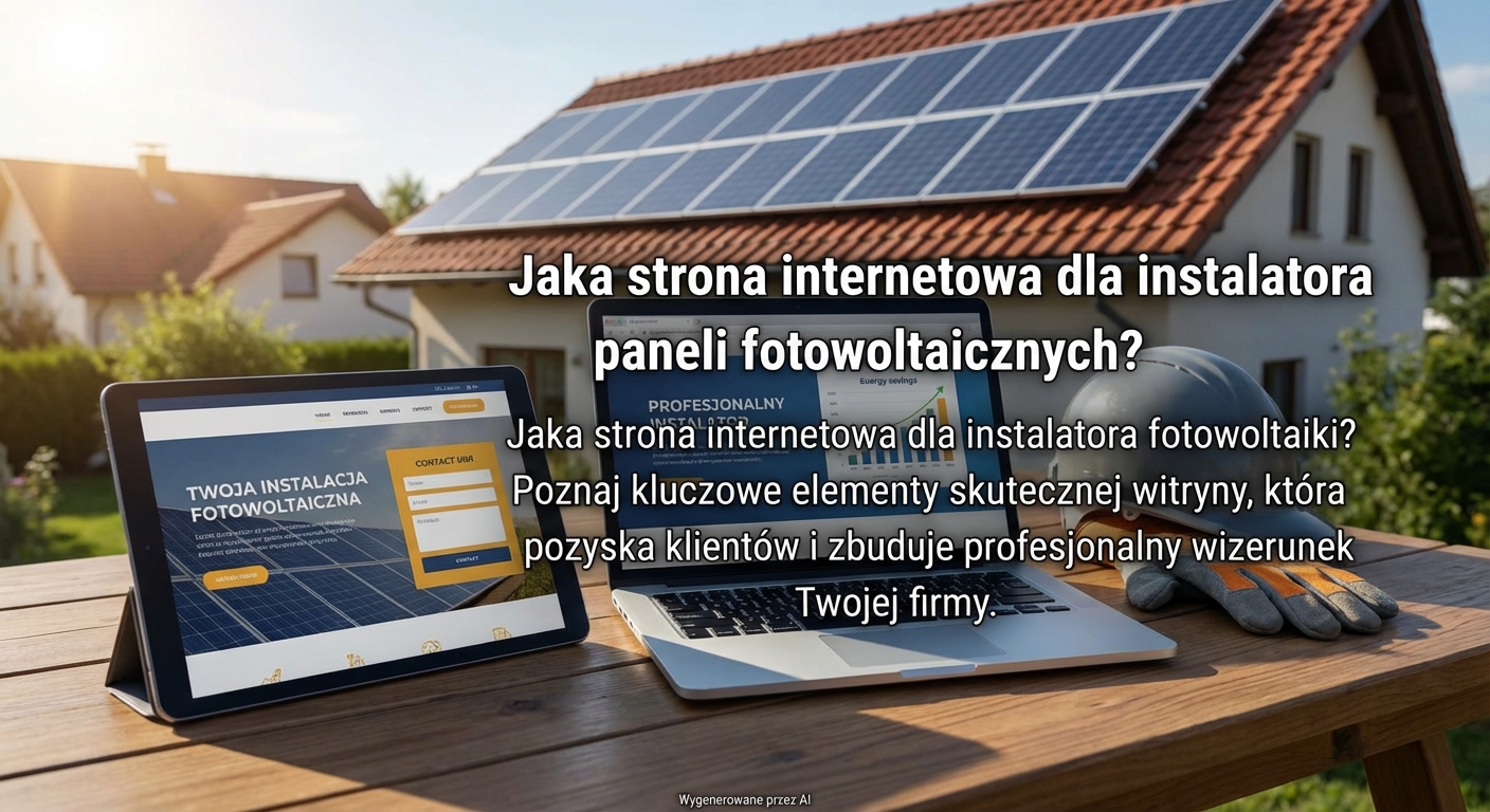 Jaka strona internetowa dla instalatora paneli fotowoltaicznych?