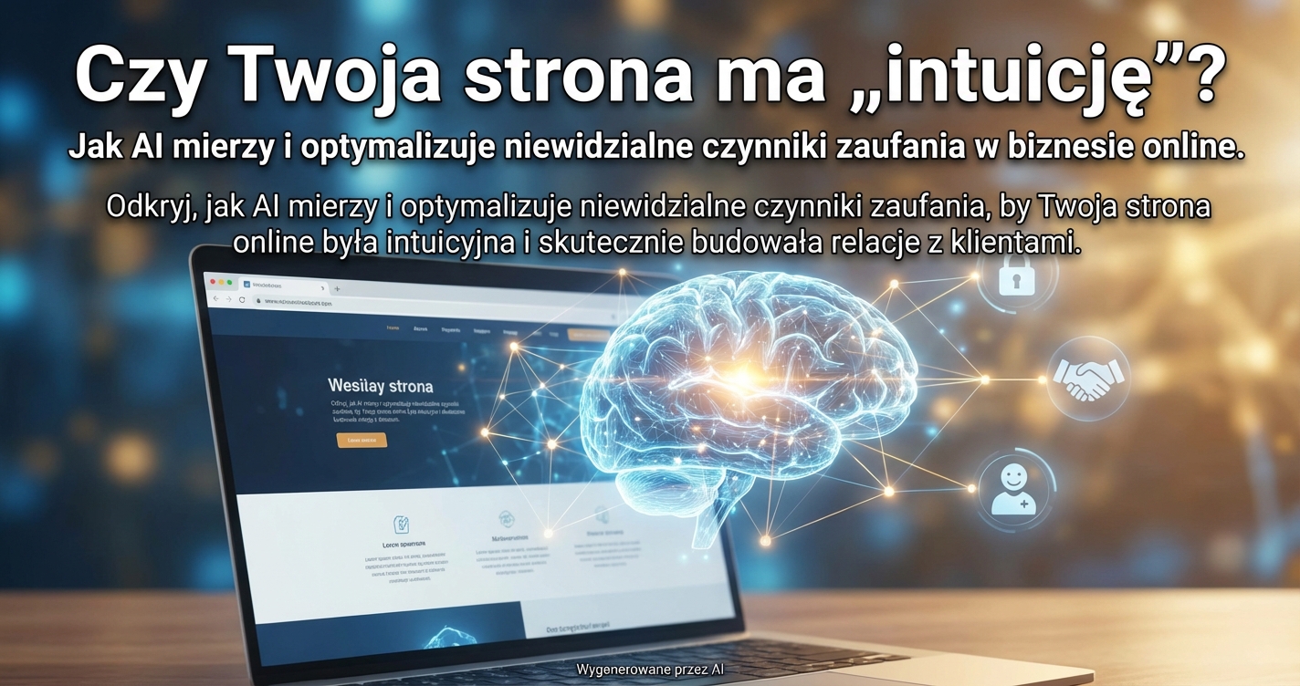 Czy Twoja strona ma „intuicję”? Jak AI mierzy i optymalizuje niewidzialne czynniki zaufania w biznesie online.
