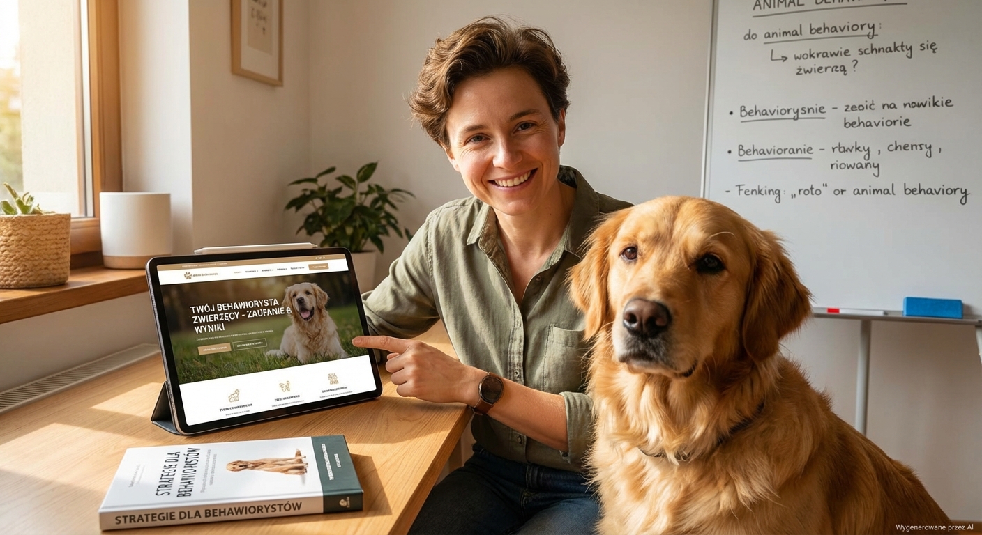 Jaka strona internetowa dla behawiorysty zwierzęcego? Jak stworzyć witrynę, która zbuduje zaufanie i przyciągnie właścicieli zwierząt.