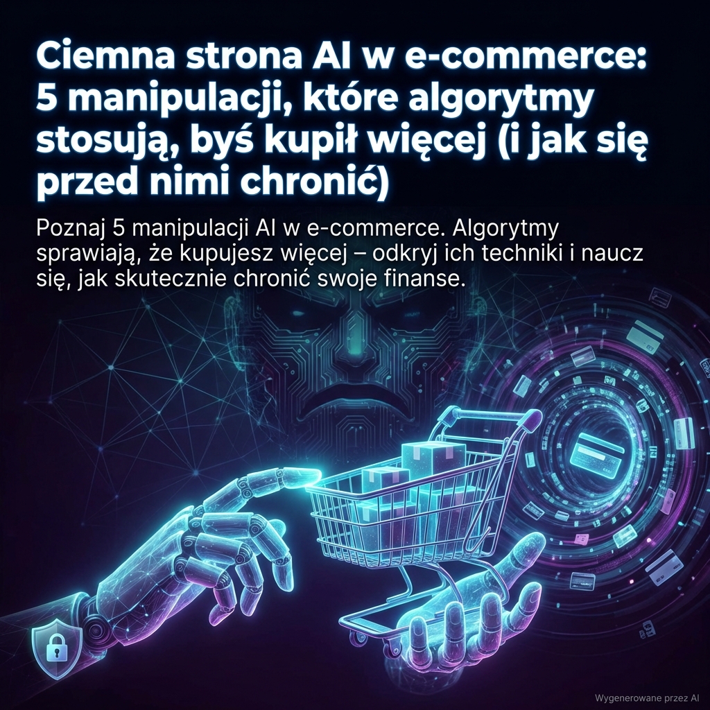Ciemna strona AI w e-commerce: 5 manipulacji, które algorytmy stosują, byś kupił więcej (i jak się przed nimi chronić)
