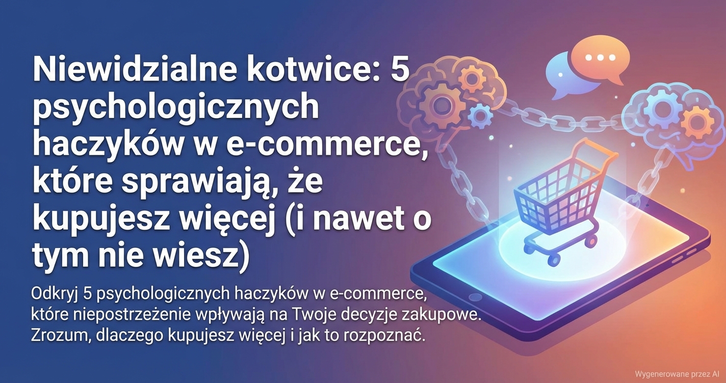Niewidzialne kotwice: 5 psychologicznych haczyków w e-commerce, które sprawiają, że kupujesz więcej (i nawet o tym nie wiesz)