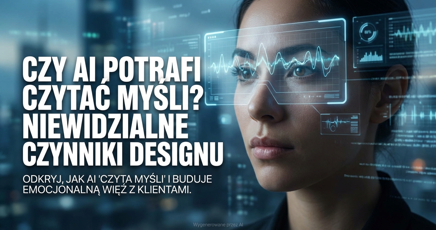 Czy AI potrafi czytać myśli? Niewidzialne czynniki designu, które sztuczna inteligencja wykorzystuje do budowania emocjonalnej więzi z klientami.