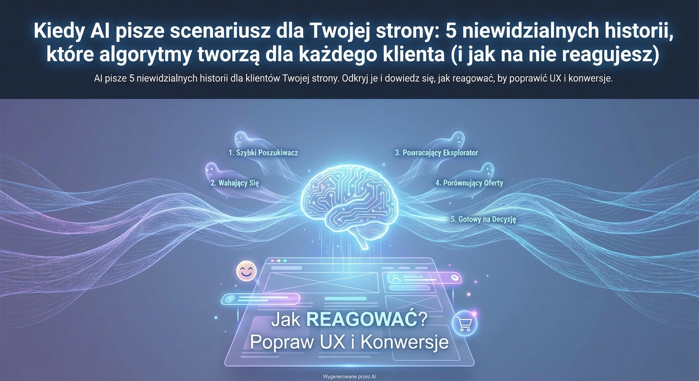 Kiedy AI pisze scenariusz dla Twojej strony: 5 niewidzialnych historii, które algorytmy tworzą dla każdego klienta (i jak na nie reagujesz)