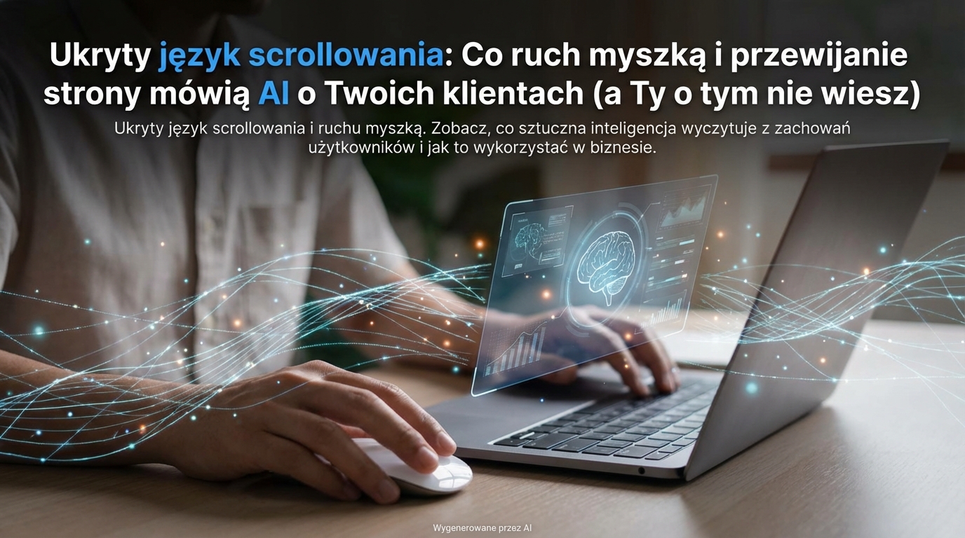 Ukryty język scrollowania: Co ruch myszką i przewijanie strony mówią AI o Twoich klientach (a Ty o tym nie wiesz)