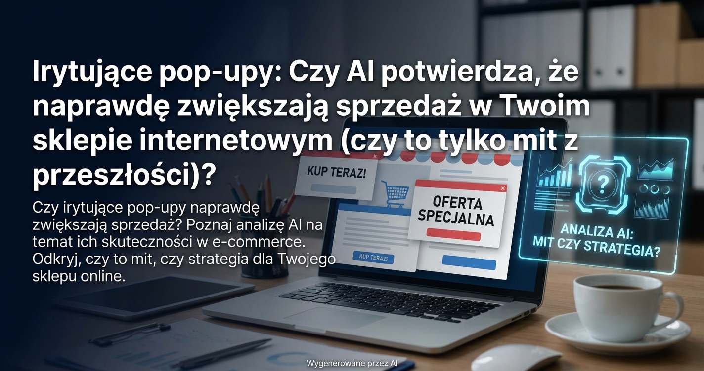 Irytujące pop-upy: Czy AI potwierdza, że naprawdę zwiększają sprzedaż w Twoim sklepie internetowym (czy to tylko mit z przeszłości)?