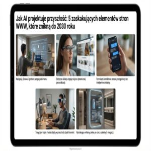 5 elementów stron WWW, które znikną do 2030 roku: nawigacja gestami, personalizacja, chatboty.