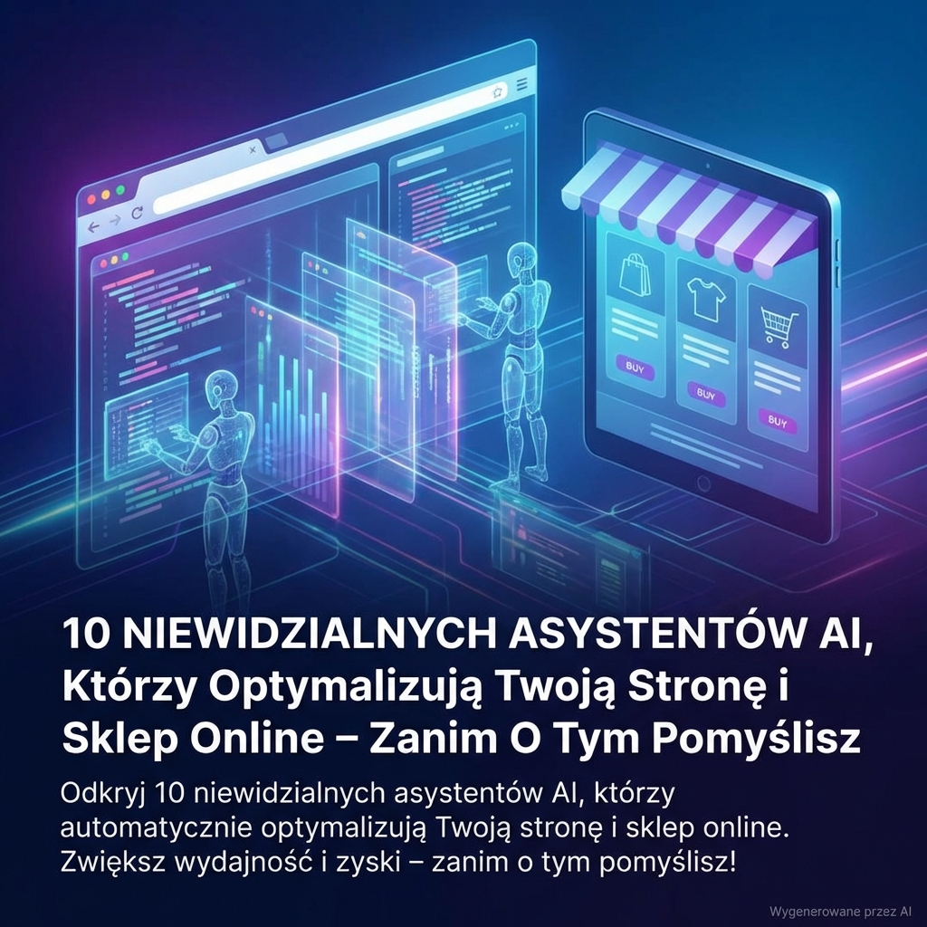 10 Niewidzialnych Asystentów AI, Którzy Optymalizują Twoją Stronę i Sklep Online – Zanim O Tym Pomyślisz