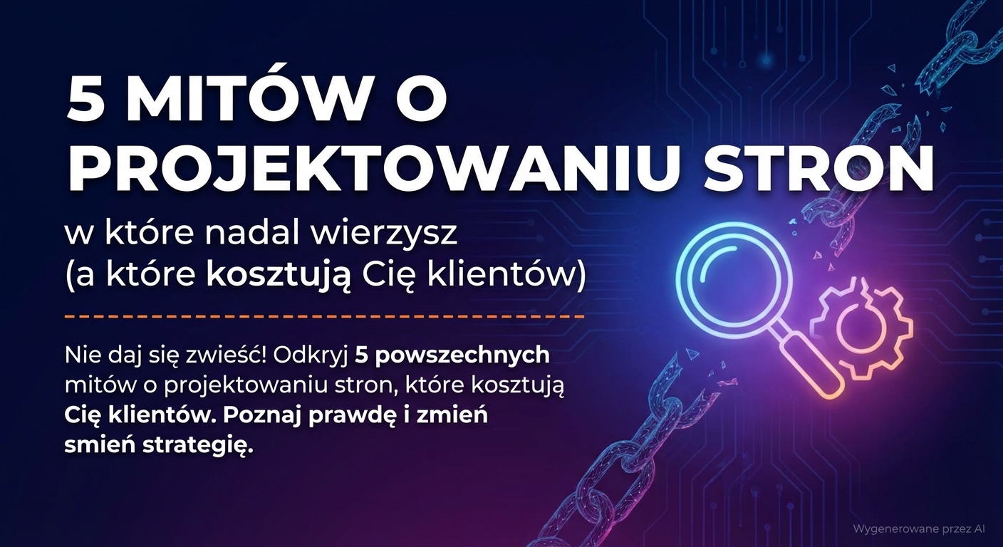 5 mitów o projektowaniu stron, w które nadal wierzysz (a które kosztują Cię klientów)