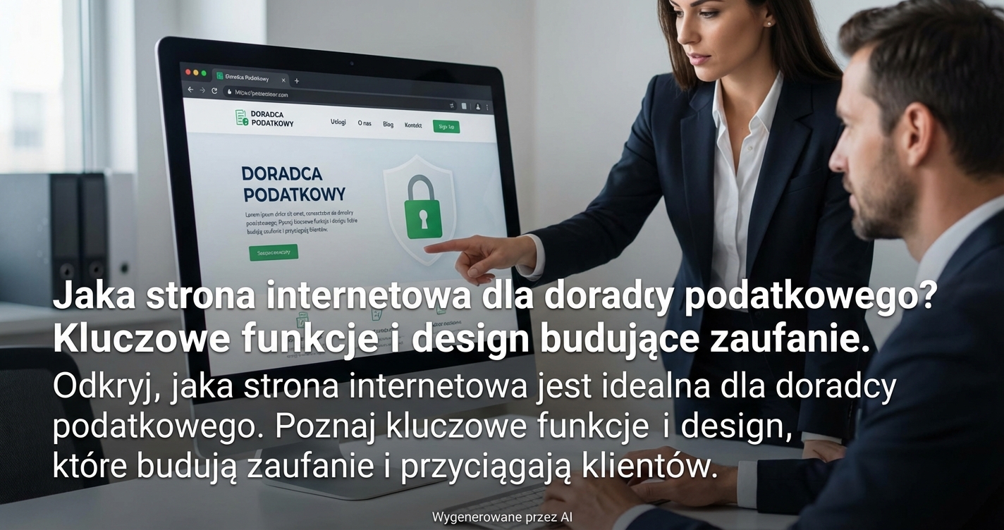 Jaka strona internetowa dla doradcy podatkowego? Kluczowe funkcje i design budujące zaufanie.
