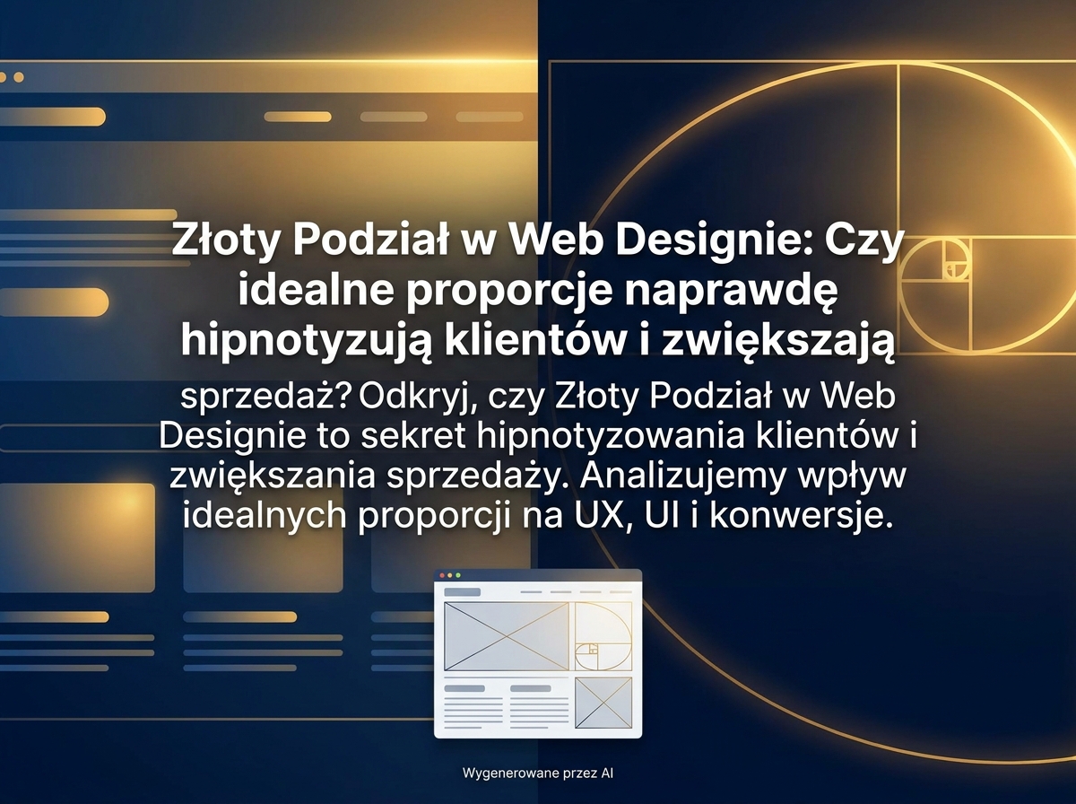 Złoty Podział w Web Designie: Czy idealne proporcje naprawdę hipnotyzują klientów i zwiększają sprzedaż?