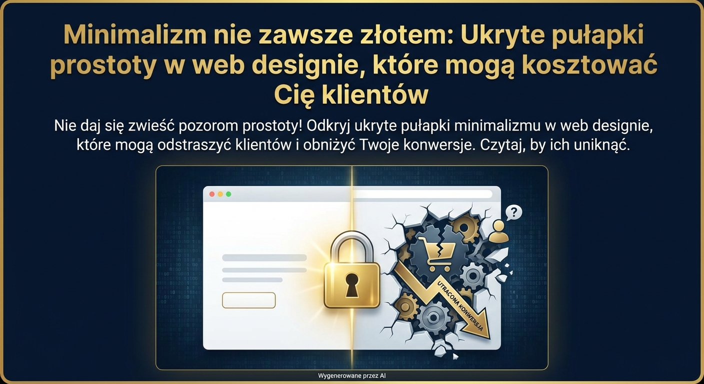 Minimalizm nie zawsze złotem: Ukryte pułapki prostoty w web designie, które mogą kosztować Cię klientów
