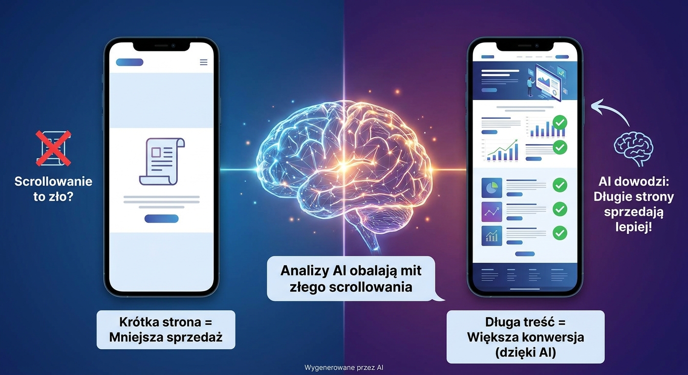 Czy scrollowanie to zło? Jak AI dowodzi, że długa strona może sprzedawać lepiej niż krótka (i dlaczego)
