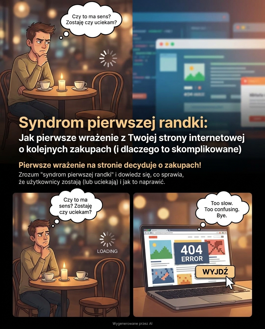 Syndrom pierwszej randki: Jak pierwsze wrażenie z Twojej strony internetowej decyduje o kolejnych zakupach (i dlaczego to skomplikowane)