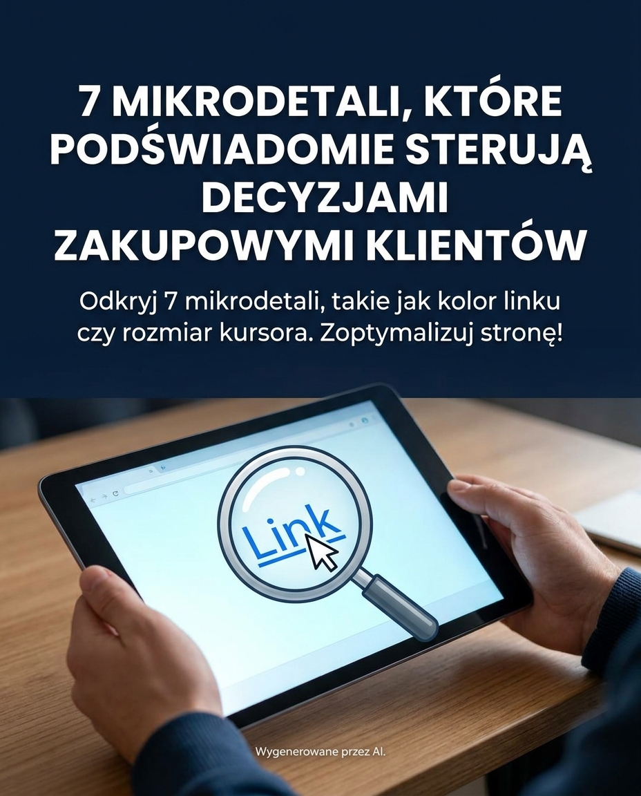 Kolor linku, rozmiar kursora: 7 mikrodetaile na stronie, które podświadomie sterują decyzjami zakupowymi klientów