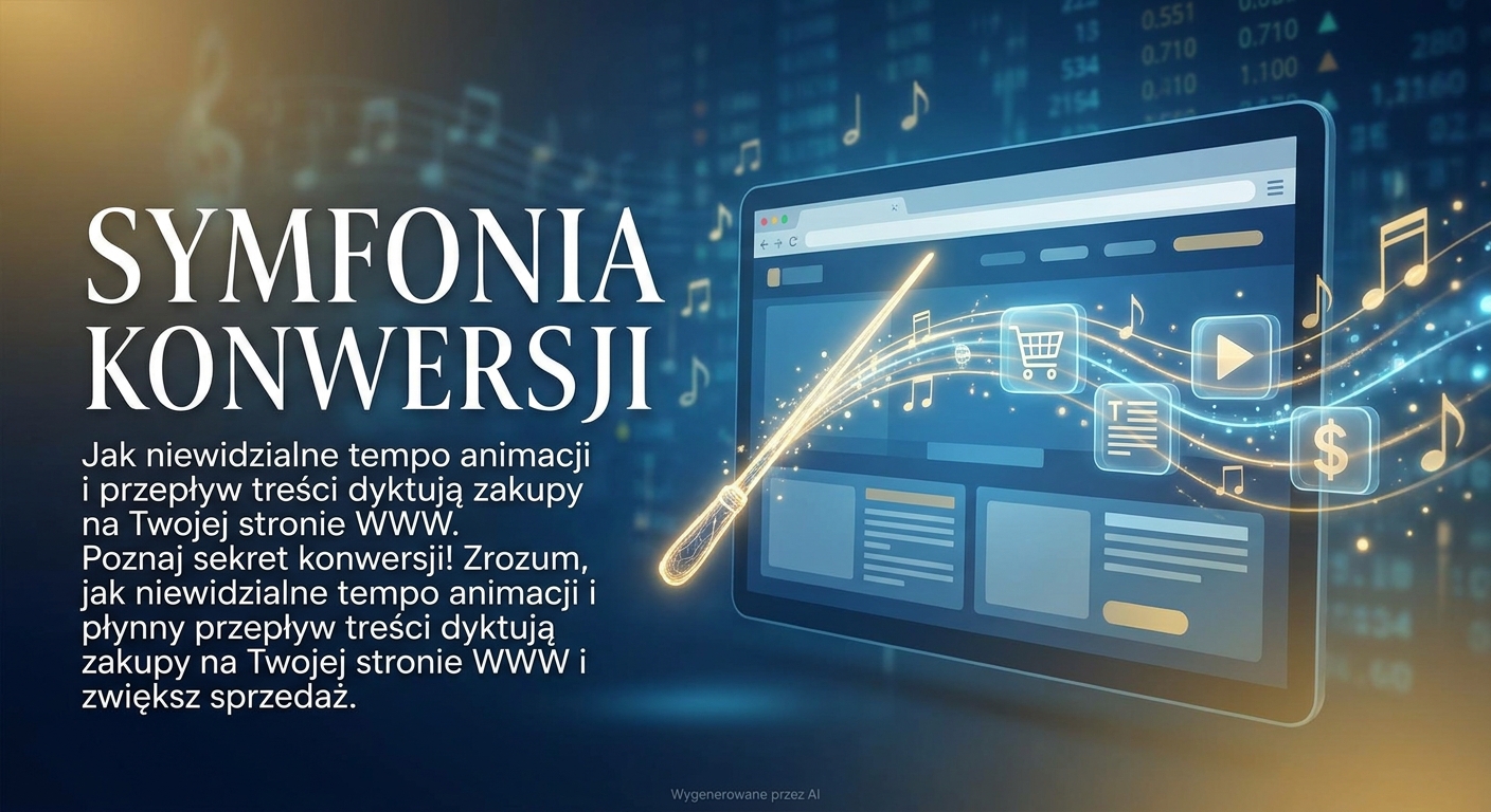 Symfonia konwersji: Jak niewidzialne tempo animacji i przepływ treści dyktują zakupy na Twojej stronie WWW.