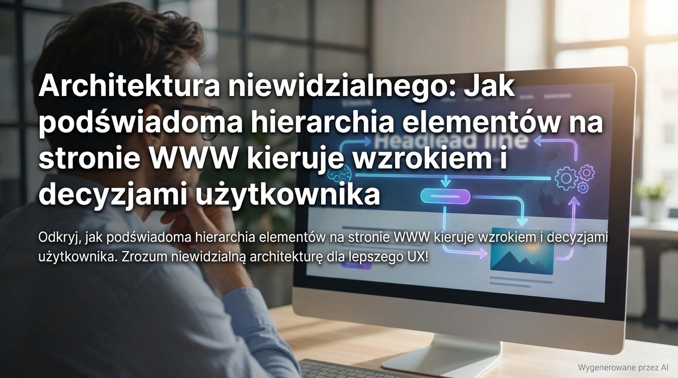 Architektura niewidzialnego: Jak podświadoma hierarchia elementów na stronie WWW kieruje wzrokiem i decyzjami użytkownika